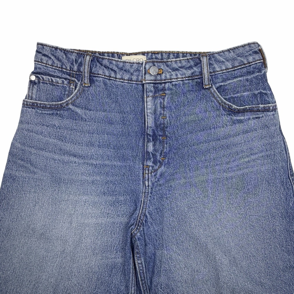 Pilcro Anthropologie Medium Wash Denim Bermuda Shorts Women's Classic 90's Y2K - Picture 2 of 6